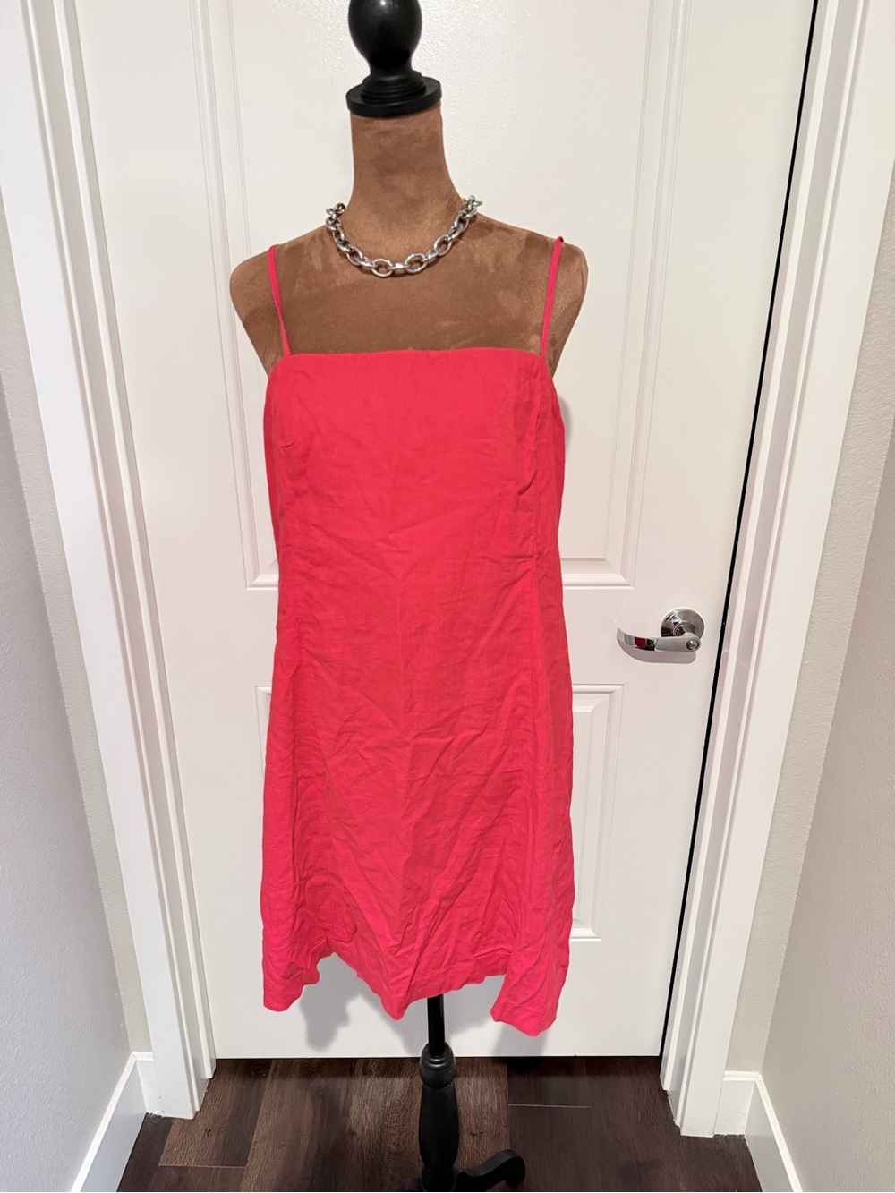 Gap Linen Blend Pink Slip Dress Size Medium